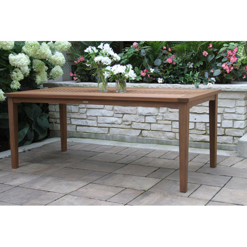 Birch Lane™ Fleur Eucalyptus Outdoor Dining Table Wayfair